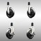 Service Caster 5 Inch 316SS Soft Rubber Swivel 1-1/2 Inch Expanding Stem Caster Brake SCC, 2PK SCC-SS316EX20S514-SRS-2-TLB-2-112 - alternate 3